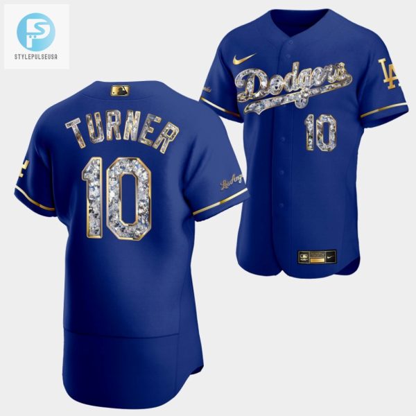 Los Angeles Dodgers Justin Turner Royal Jersey 10 Golden Diamond 20222323 Uniform stylepulseusa 1