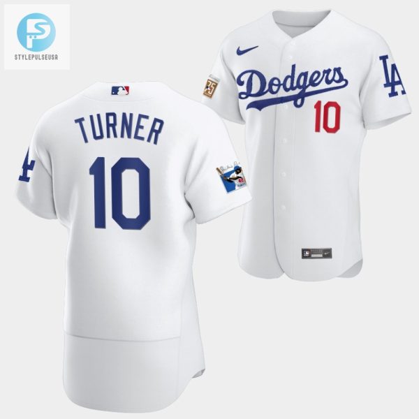 Los Angeles Dodgers Justin Turner White Jersey 10 Jackie Robinson 75Th Anniversary 202223 Uniform stylepulseusa 1