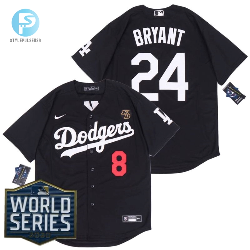 Los Angeles Dodgers Kobe Bryant 24 2020 Mlb Black Jersey 