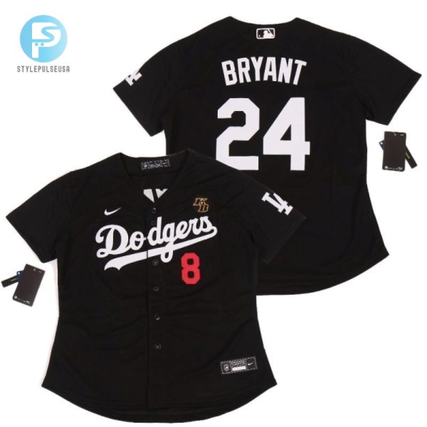 Los Angeles Dodgers Kobe Bryant 24 2020 Mlb Black Jersey A2 stylepulseusa 1