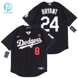 Los Angeles Dodgers Kobe Bryant 24 2020 Mlb Black Jersey A4 stylepulseusa 1 1