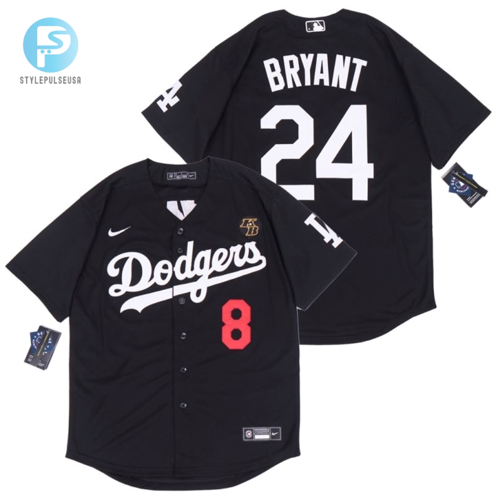 Los Angeles Dodgers Kobe Bryant 24 2020 Mlb Black Jersey A4 