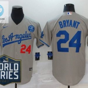 Los Angeles Dodgers Kobe Bryant 24 2020 Mlb Grey Jersey stylepulseusa 1 1