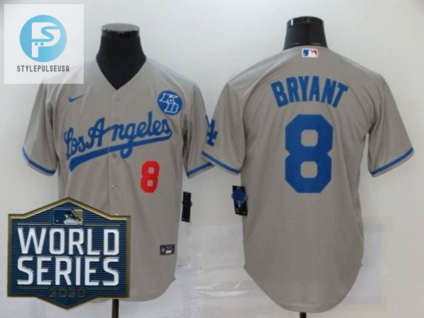 Los Angeles Dodgers Kobe Bryant 8 2020 Mlb Grey Jersey stylepulseusa 1