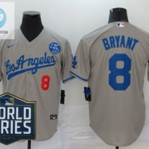 Los Angeles Dodgers Kobe Bryant 8 2020 Mlb Grey Jersey stylepulseusa 1 1