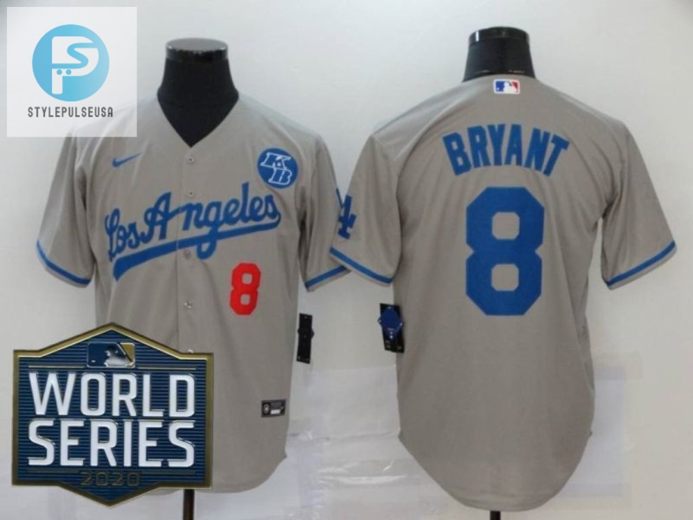 Los Angeles Dodgers Kobe Bryant 8 2020 Mlb Grey Jersey 