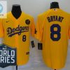 Los Angeles Dodgers Kobe Bryant 8 2020 Mlb New Arrival Yellow Jersey stylepulseusa 1