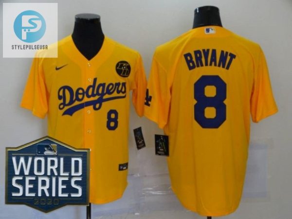 Los Angeles Dodgers Kobe Bryant 8 2020 Mlb New Arrival Yellow Jersey stylepulseusa 1