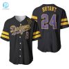 Los Angeles Dodgers Kobe Bryant 24 Mlb Throwback Black Jersey Inspired Style Baseball Jersey stylepulseusa 1