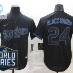 Los Angeles Dodgers Kobe Bryant Black Mamba 24 2020 Mlb Black Jersey stylepulseusa 1 1