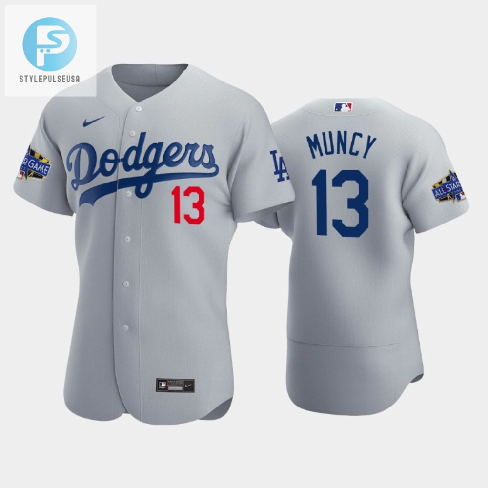 Los Angeles Dodgers Max Muncy 13 Alternate Gray 202223 Allstar Game Jersey 