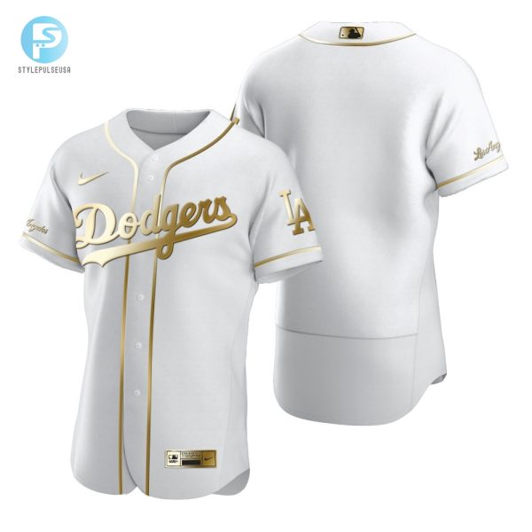 Los Angeles Dodgers Mlb Golden Brandedition White Jersey Gift For Dodgers Fans stylepulseusa 1