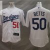 Los Angeles Dodgers Mookie Betts 50 2020 Mlb White Jersey A2 stylepulseusa 1