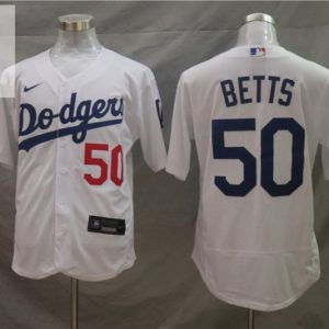 Los Angeles Dodgers Mookie Betts 50 2020 Mlb White Jersey A2 stylepulseusa 1 1