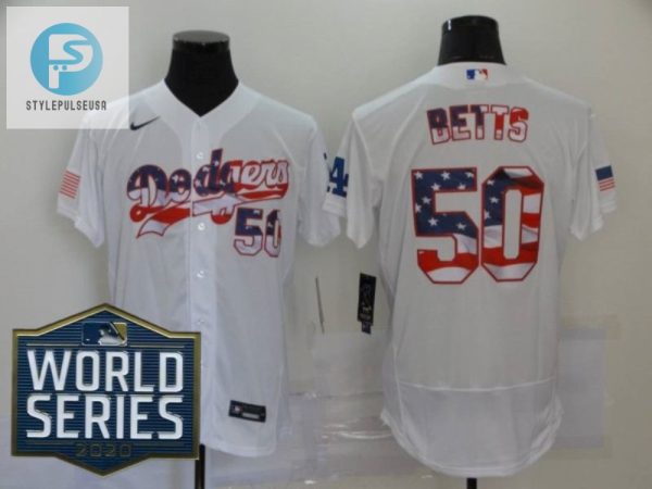 Los Angeles Dodgers Mookie Betts 50 2020 Mlb White Jersey A3 stylepulseusa 1