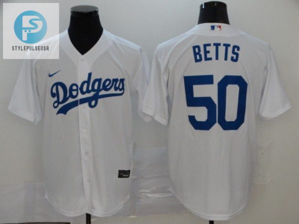 Los Angeles Dodgers Mookie Betts 50 2020 Mlb White Jersey A4 stylepulseusa 1