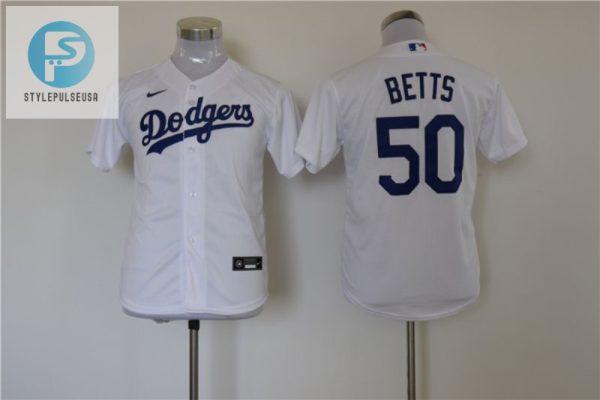 Los Angeles Dodgers Mookie Betts 50 2020 Mlb White Jersey A6 stylepulseusa 1