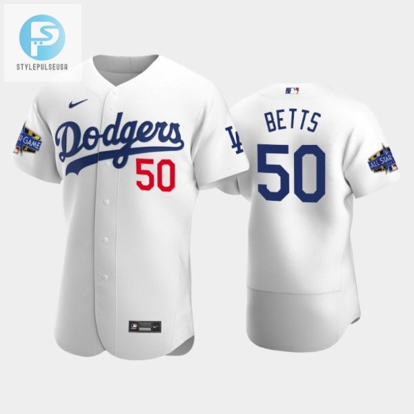 Los Angeles Dodgers Mookie Betts 50 Home White 202223 Allstar Game Jersey stylepulseusa 1