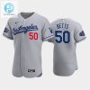 Los Angeles Dodgers Mookie Betts 50 Road Gray 202223 Allstar Game Jersey stylepulseusa 1