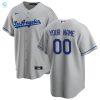 Los Angeles Dodgers Road Replica Custom Jersey Gray Custom Jerseys Mlb stylepulseusa 1