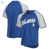 Los Angeles Dodgers Stitches Buttondown Raglan Replica Jersey Royal Mlb stylepulseusa 1