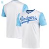 Los Angeles Dodgers Stitches Cooperstown Collection Wordmark Vneck Jersey White Mlb stylepulseusa 1