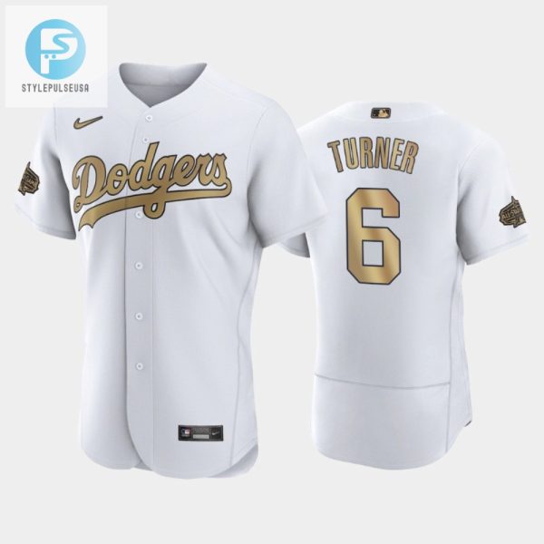 Los Angeles Dodgers Trea Turner 6 202223 Allstar Game White Jersey stylepulseusa 1 1