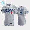 Los Angeles Dodgers Trea Turner 6 Alternate Gray 202223 Allstar Game Jersey stylepulseusa 1