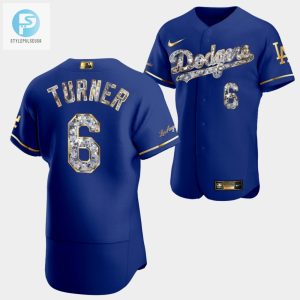 Los Angeles Dodgers Trea Turner Royal Jersey 6 Golden Diamond 20222323 Uniform stylepulseusa 1 1