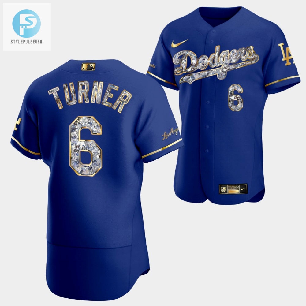 Los Angeles Dodgers Trea Turner Royal Jersey 6 Golden Diamond 20222323 Uniform 