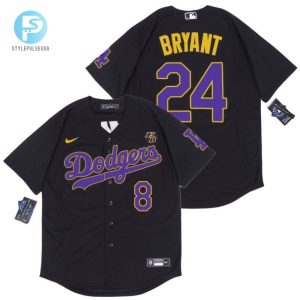 Los Angeles Dodgers Tribute Kobe Bryant 24 2020 Mlb Black Jersey stylepulseusa 1 1