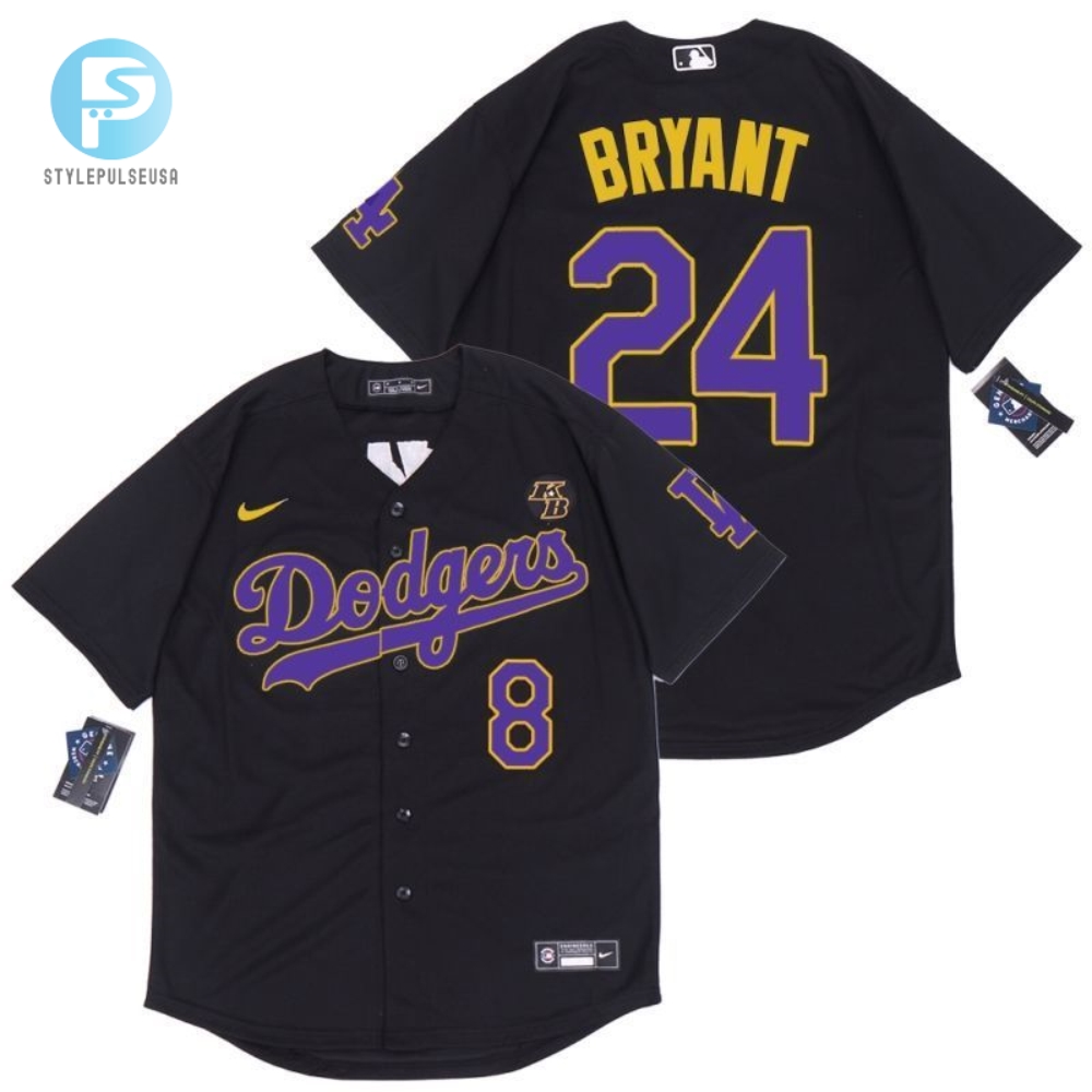 Los Angeles Dodgers Tribute Kobe Bryant 24 2020 Mlb Black Jersey 