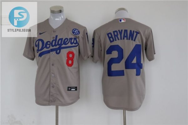 Los Angeles Dodgers Tribute Kobe Bryant 24 2020 Mlb Grey Jersey stylepulseusa 1