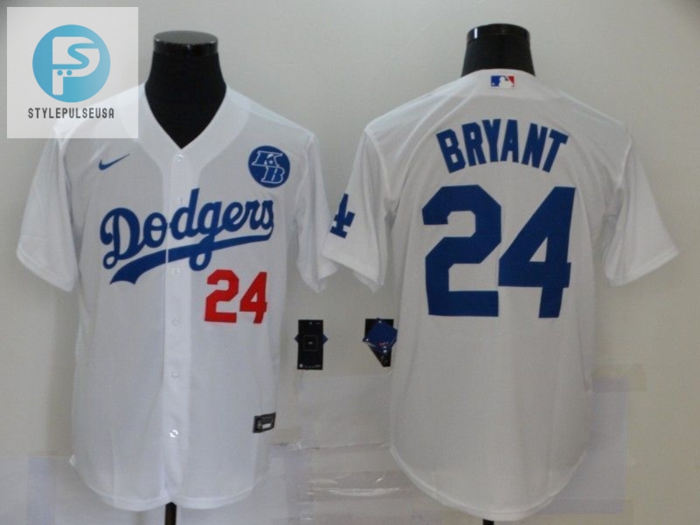 Los Angeles Dodgers Tribute Kobe Bryant 24 2020 Mlb White Jersey 