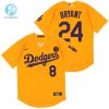 Los Angeles Dodgers Tribute Kobe Bryant 24 2020 Mlb Yellow Jersey stylepulseusa 1