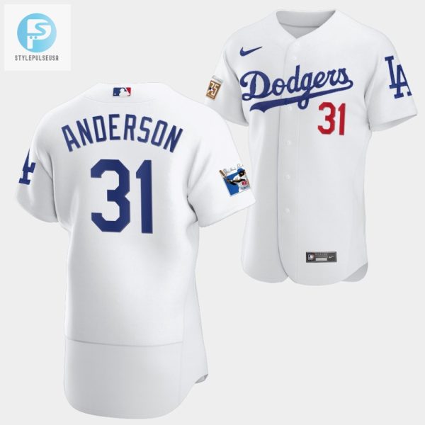 Los Angeles Dodgers Tyler Anderson White Jersey 31 Jackie Robinson 75Th Anniversary 202223 Uniform stylepulseusa 1 1