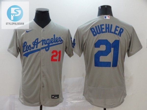 Los Angeles Dodgers Walker Buehler 21 2020 Mlb Grey Jersey stylepulseusa 1