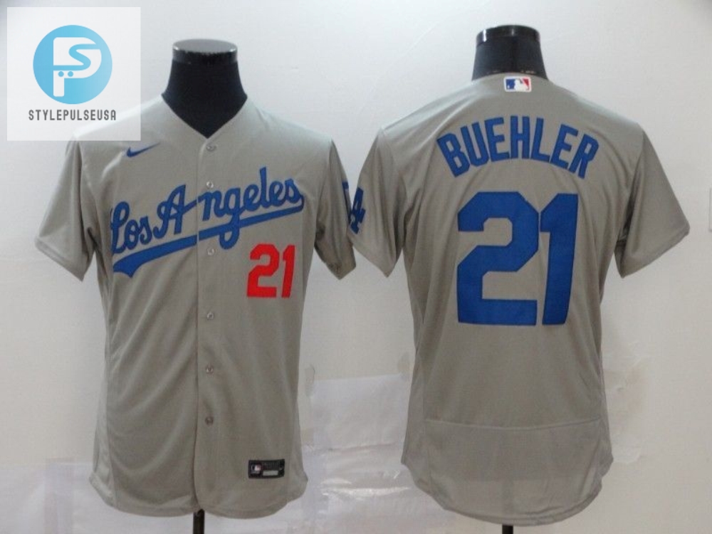 Los Angeles Dodgers Walker Buehler 21 2020 Mlb Grey Jersey 