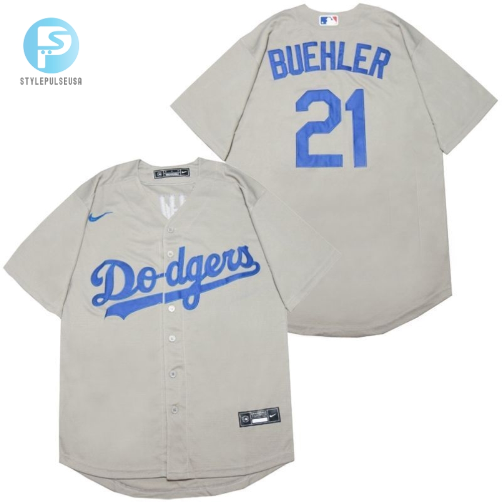 Los Angeles Dodgers Walker Buehler 21 2020 Mlb Light Grey Jersey 