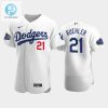 Los Angeles Dodgers Walker Buehler 21 Home White 202223 Allstar Game Jersey stylepulseusa 1