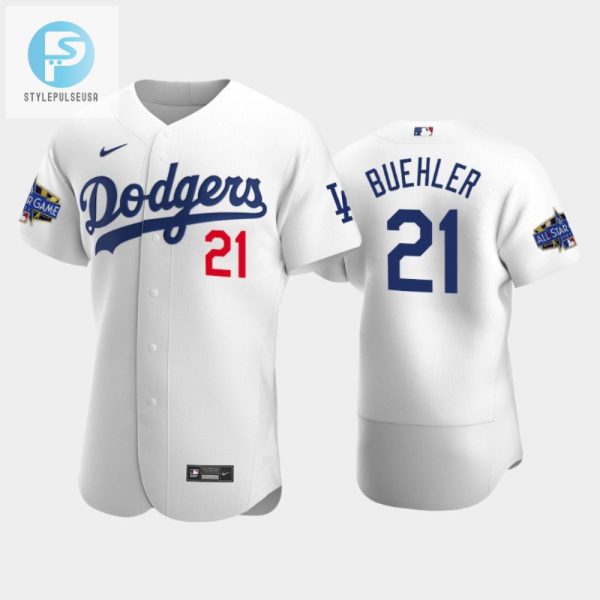 Los Angeles Dodgers Walker Buehler 21 Home White 202223 Allstar Game Jersey stylepulseusa 1