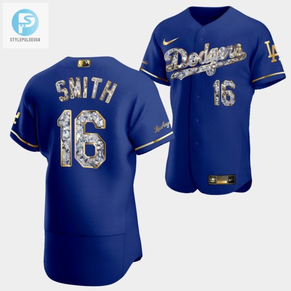 Los Angeles Dodgers Will Smith Royal Jersey 16 Golden Diamond 20222323 Uniform stylepulseusa 1