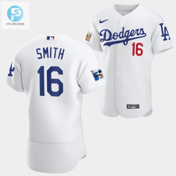 Los Angeles Dodgers Will Smith White Jersey 16 Jackie Robinson 75Th Anniversary 202223 Uniform stylepulseusa 1 1