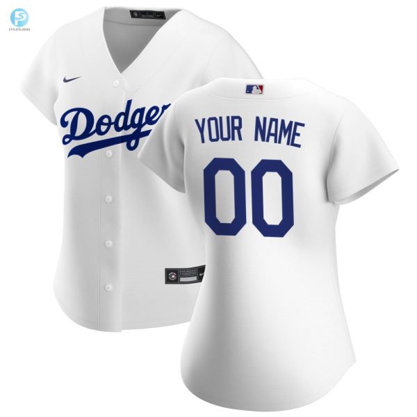 Los Angeles Dodgers Womens Home Replica Custom Jersey White Custom Jerseys Mlb stylepulseusa 1