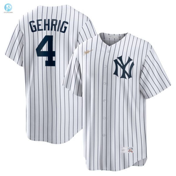 Lou Gehrig New York Yankees Home Cooperstown Collection Player Jersey White Mlb stylepulseusa 1