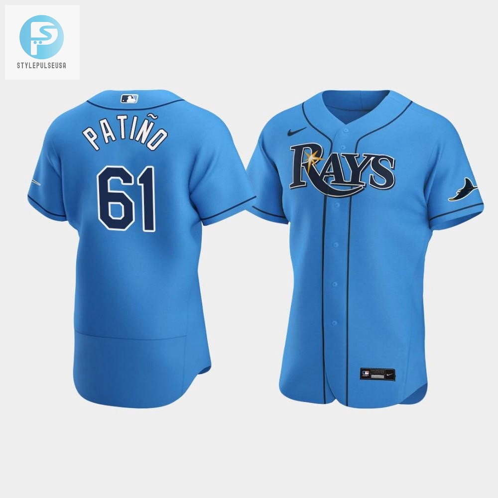 Luis Patino 61 Tampa Bay Rays Player Light Blue Alternate Jersey 