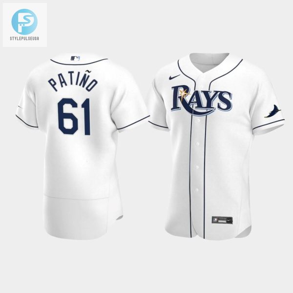 Luis Patino 61 Tampa Bay Rays White Home Jersey stylepulseusa 1 1