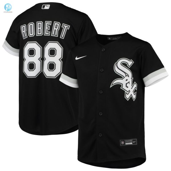 Luis Robert Chicago White Sox Alternate Replica Player Jersey Black Mlb stylepulseusa 1