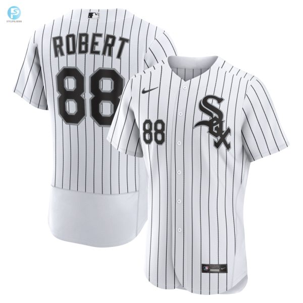 Luis Robert Chicago White Sox Home Authentic Player Jersey Whiteblack Mlb stylepulseusa 1