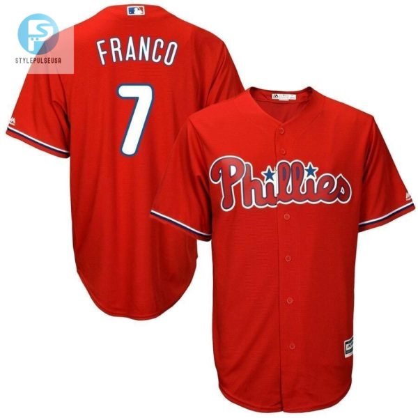 Maikel Franco Philadelphia Phillies Big And Tall Fashion Cool Base Player Jersey Scarlet stylepulseusa 1